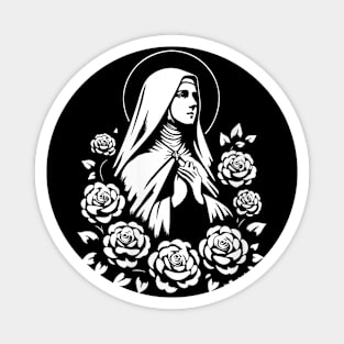 St Therese of Lisieux Little Flower Rose Catholic Saint Magnet